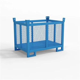 Jaula apilable fija del envase de la plataforma del almacenamiento del alambre de metal de Warehouse