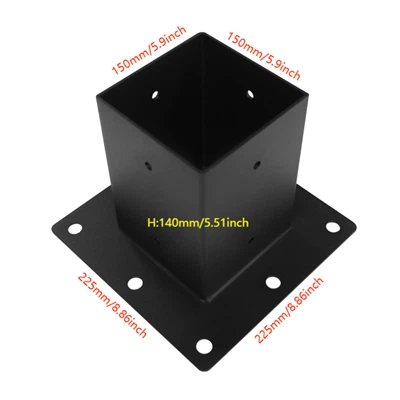 Base de poste del kit de pérgola de 6''x6''