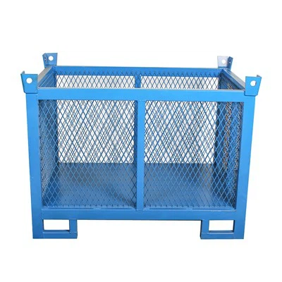 Jaula de almacenamiento de cesta de acero con volumen de ventas de taller